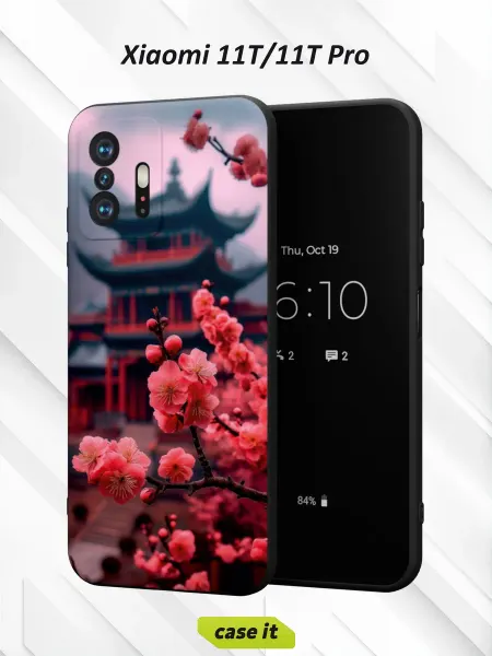 Case it Чехол на Xiaomi Mi 11t и 11t Proс принтом японская вишня