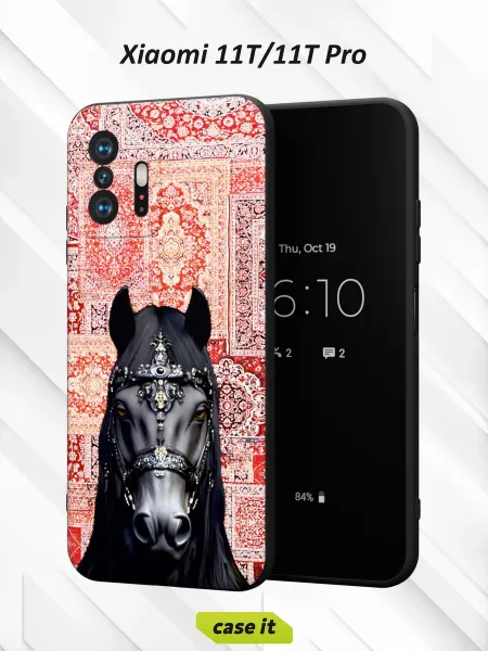 Case it Чехол на Xiaomi Mi 11t и 11t Proс принтом лошадь на ковре
