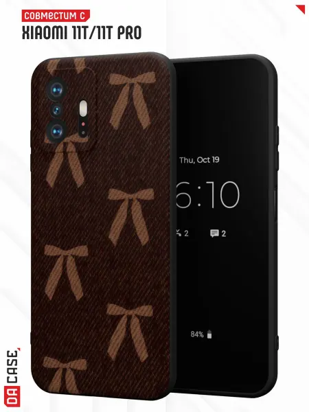 DACase Чехол на Xiaomi Mi 11t 11t Pro с принтом бантики