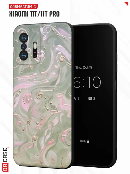 DACase Чехол на Xiaomi Mi 11t 11t Pro с принтом Мрамор