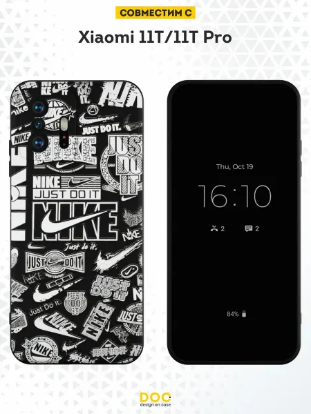 DesignOnCase Чехол на Xiaomi Mi 11t и 11t Pro с принтом Nike