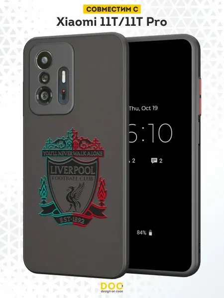 DesignOnCase Чехол Бампер на Xiaomi Mi 11t с принтом Ливерпуль