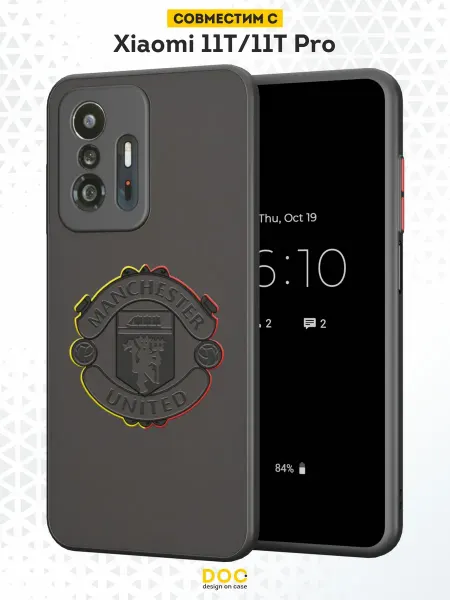 DesignOnCase Чехол Бампер на Xiaomi Mi 11t с принтом Манчестер Юнайтед
