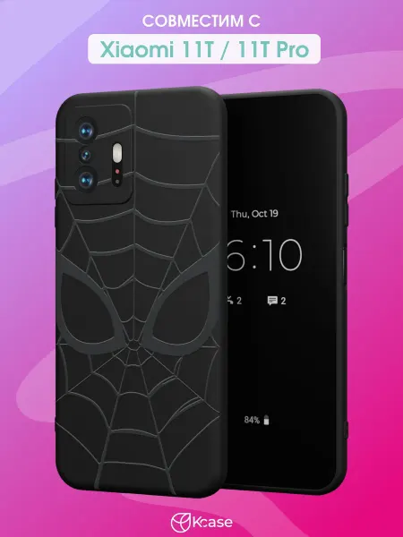 Kcase Чехол на Xiaomi Mi 11t и 11t Pro с принтом Человек-паук