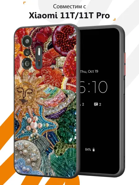 Мобилиус Чехол Бампер на Xiaomi Mi 11t с принтом Коллаж