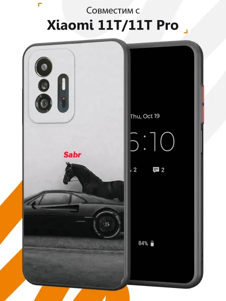 Мобилиус Чехол Бампер на Xiaomi Mi 11t с принтом Конь