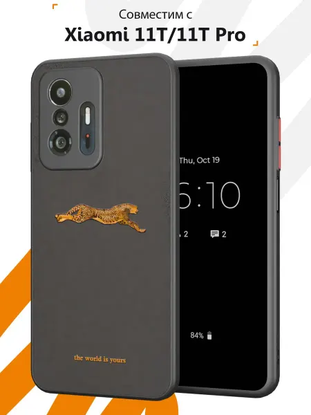 Мобилиус Чехол Бампер на Xiaomi Mi 11t с принтом Кошка