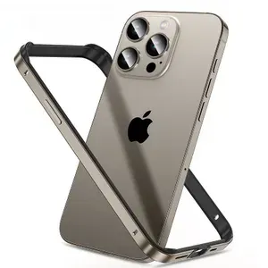 Металлический бампер с алюминиевой рамкой для iPhone 15 Pro Max 14 Pro 14 Plus 13 Pro Max 12