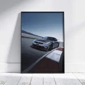 Плакат на стену для интерьера Спорткар (Nissan GT R Nismo 12) - Постер по спортивным гоночным машинам автомобилям формата А4 (21x30 см)