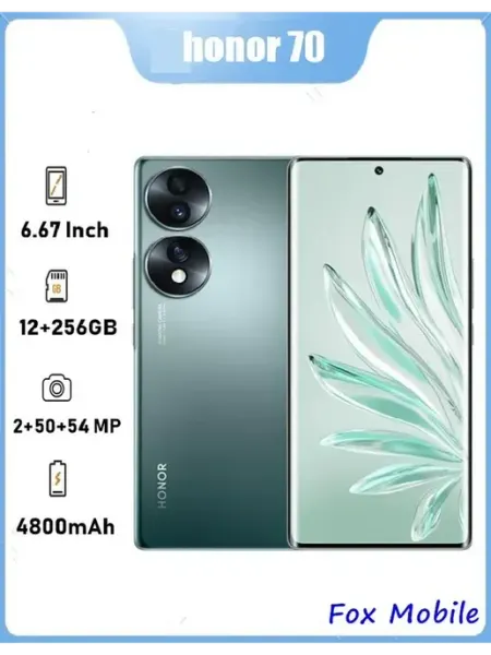 Honor Huawei Honor 70 Смартфон 12 256 ГБ Зелёный