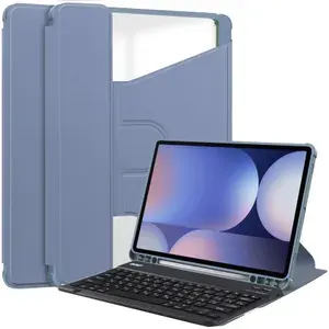Чехол для Samsung Galaxy Tab S10+ / S9+ / S9 FE+ 12.4" с клавиатурой фиолетовый
