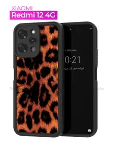 Чехол на Xiaomi Redmi 12 4G / Сяоми Редми 12 с принтом, Яркий леопардовый