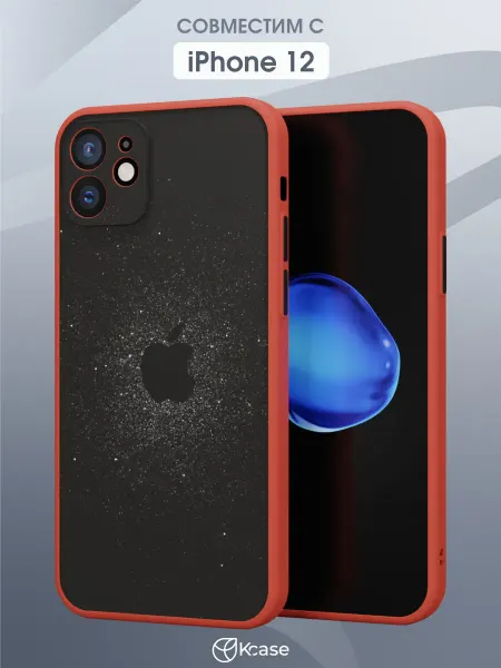 Kcase Чехол-бампер на iPhone 12 с принтом Apple