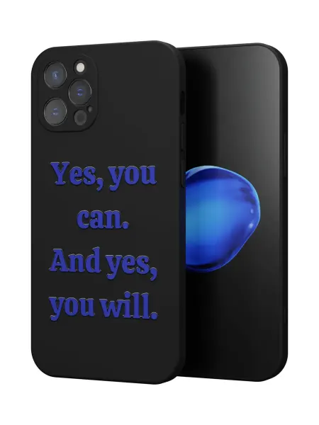 QuestCase Чехол на Apple iPhone 12 Pro с принтом Надпись