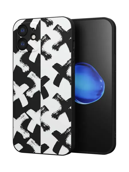 QuestCase Чехол на Apple iPhone 12 с принтом Крестики