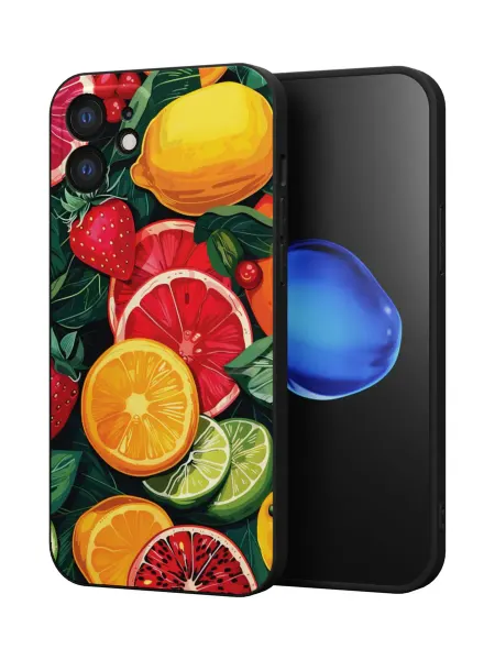 QuestCase Чехол на Apple iPhone 12 с принтом Фрукты