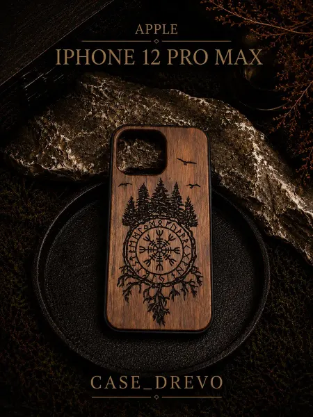 Case_Drevo Деревянный чехол на IPhone 12 pro maх