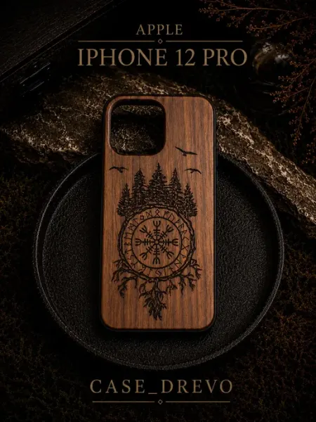 Case_Drevo Деревянный чехол на IPhone 12 pro