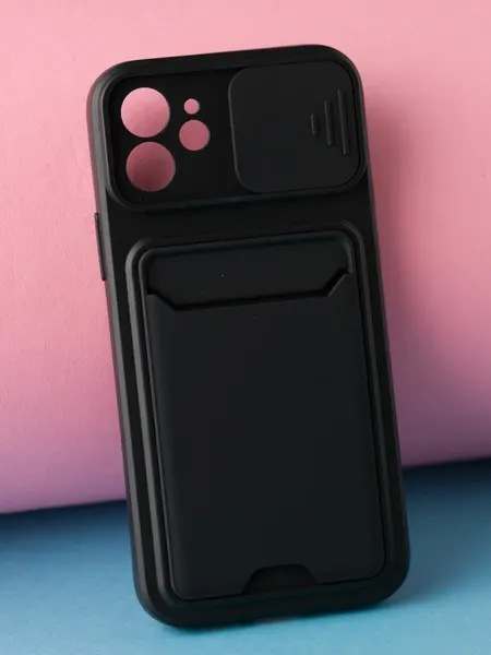 Чехол для iPhone 12 "О'кейси", АБС-пластик и силикон, чёрный