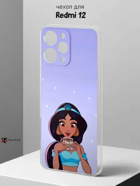 QuestCase Чехол на Redmi 12 с принтом Жасмин