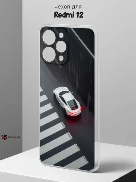 QuestCase Чехол на Redmi 12 с принтом Машина