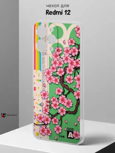 QuestCase Чехол на Redmi 12 с принтом Сакура
