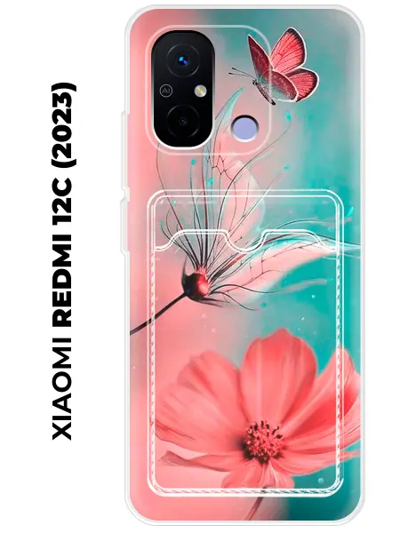 NOOTO Чехол с карманом на Xiaomi Redmi 12C (для Редми 12Ц)