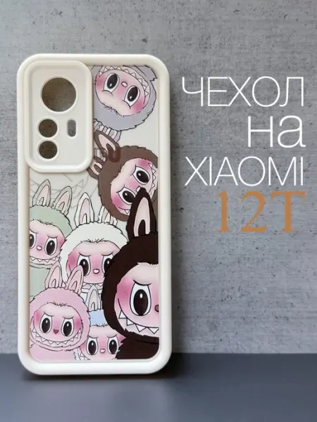 CRAZY CAT Чехол на Xiaomi 12T Labubu Черная (2)