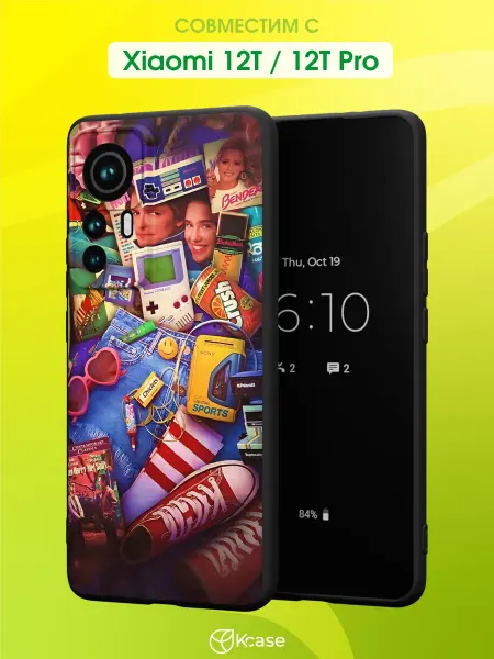 Kcase Чехол на Xiaomi 12T 12T Pro с принтом Гаджеты 80х