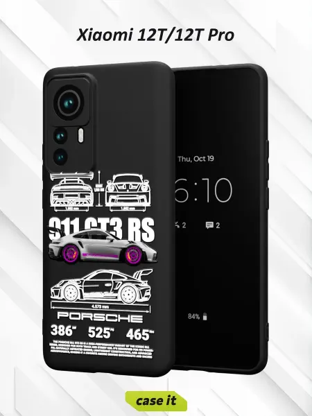 Case it Чехол на Xiaomi 12T 12T Proс принтом Porsche 911