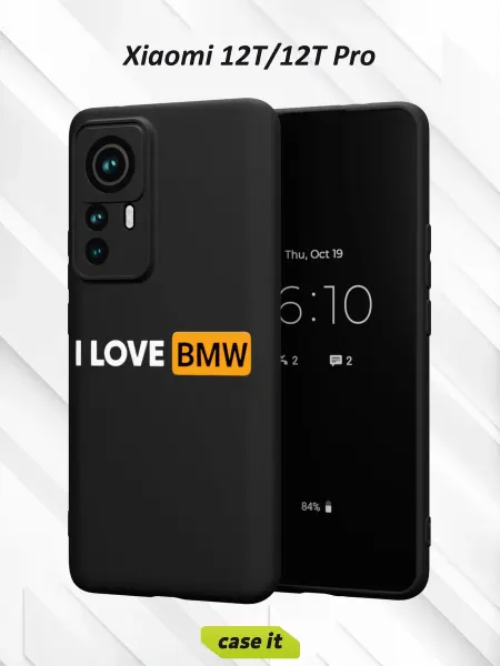 Case it Чехол на Xiaomi 12T 12T Pro с принтом I love BMW