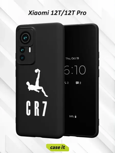 Case it Чехол на Xiaomi 12T 12T Pro с принтом логотип бренда CR7