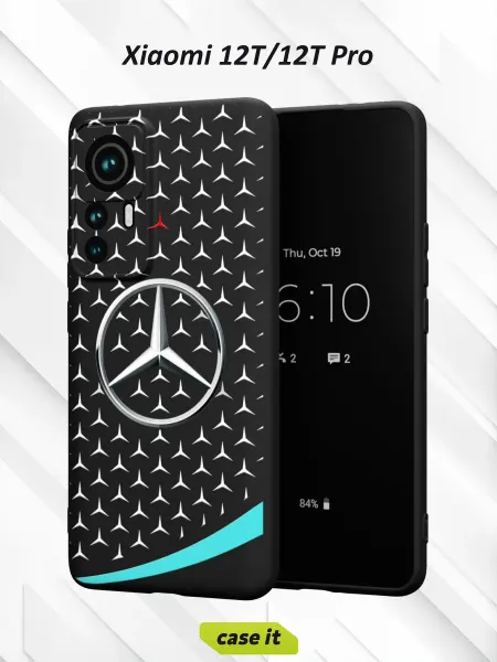 Case it Чехол на Xiaomi 12T 12T Pro трехлучевая звезда Mercedes