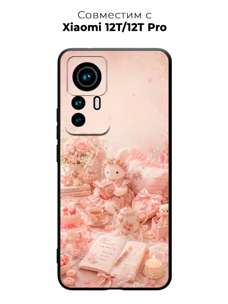 Vip Case Чехол на Xiaomi 12T 12T Pro Чаепитие с зайкой и розами