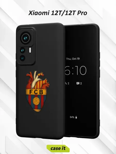 Case it Чехол на Xiaomi 12T 12T Pro с принтом Барселона сердце