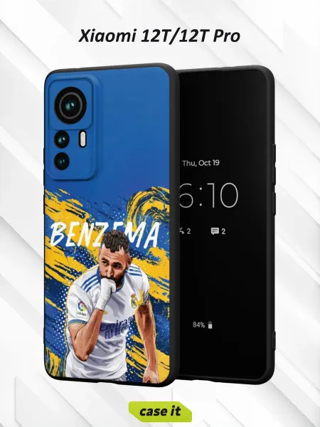Case it Чехол на Xiaomi 12T 12T Pro с принтом Карим Бензема Реал