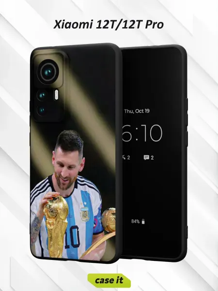 Case it Чехол на Xiaomi 12T 12T Pro с принтом Довольный Месси