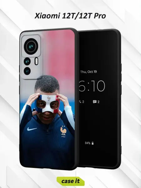 Case it Чехол на Xiaomi 12T 12T Pro принт Мбаппе в защитной маске