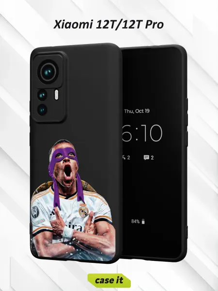 Case it Чехол на Xiaomi 12T 12T Pro принт Удивленный Килиан Мбаппе