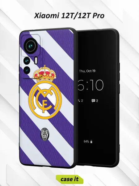Case it Чехол на Xiaomi 12T 12T Pro с принтом Реал Мадрид УЕФА