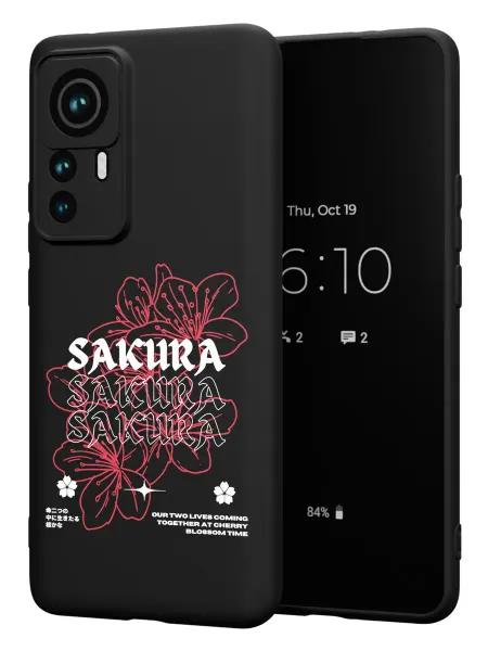 YG case Чехол на Xiaomi 12T 12T Pro с принтом Сакура