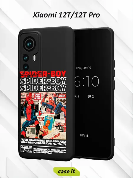 Case it Чехол на Xiaomi 12T 12T Proс принтом SPIDER-BOY