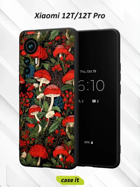 Case it Чехол на Xiaomi 12T 12T Proс принтом Мухоморы