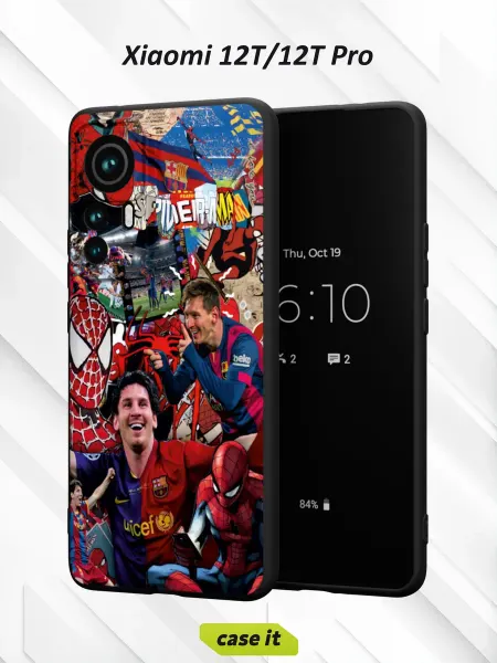 Case it Чехол на Xiaomi 12T 12T Proс принтом Футбол и Человек-паук