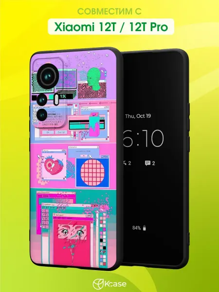 Kcase Чехол на Xiaomi 12T 12T Pro с принтом Cyberpunk