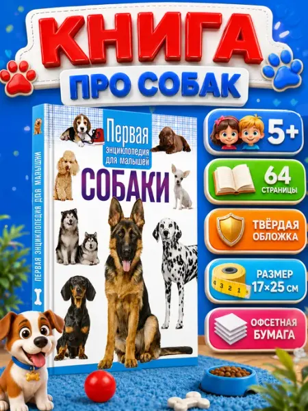 Владис Собаки. Первая энциклопедия для малышей. Книги для детей