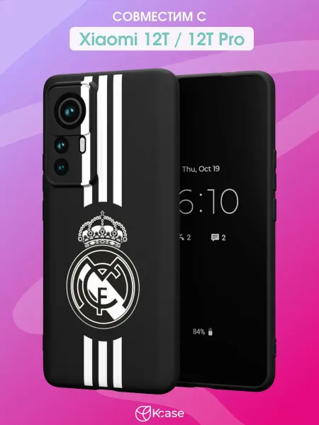 Kcase Чехол на Xiaomi 12T 12T Pro с принтом Real Madrid