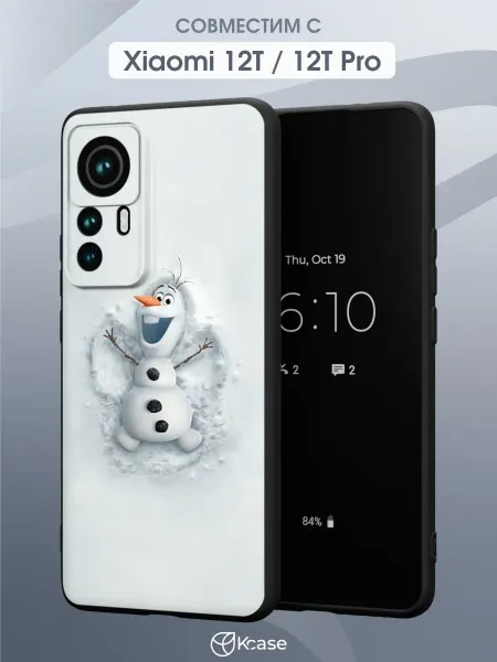 Kcase Чехол на Xiaomi 12T 12T Pro с принтом Олаф