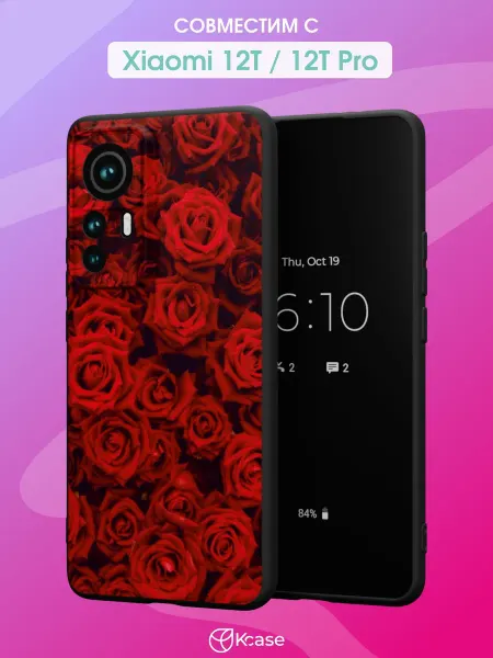 Kcase Чехол на Xiaomi 12T 12T Pro с принтом Розы