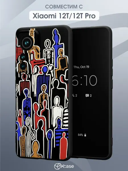 Kcase Чехол на Xiaomi 12T 12T Pro с принтом Силуэты